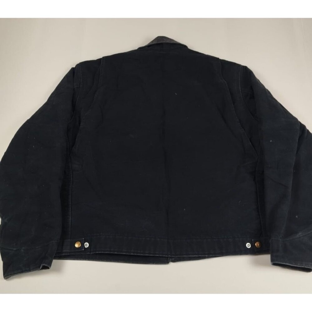 Vintage Carhartt Men Size 46 Tall Navy Blue J01 DNY Blanket Lined Detroit Jacket - Picture 2 of 8